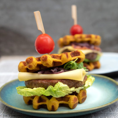 The waffle burger